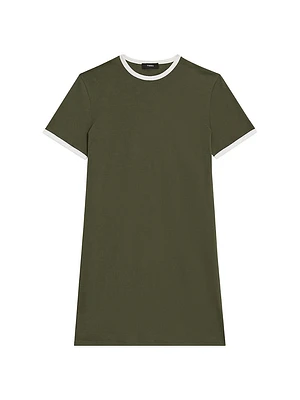 Ringer Cotton T-Shirt Dress