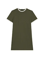 Ringer Cotton T-Shirt Dress