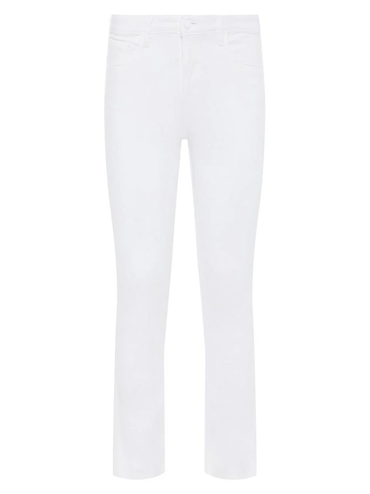 Tati Coated Crop Boot-Cut Jeans