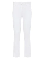 Tati Coated Crop Boot-Cut Jeans