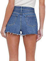 Clark High-Rise Distressed Denim Shorts