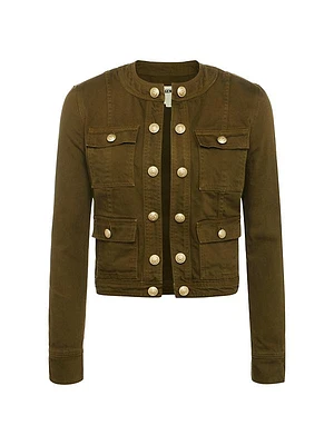 Yari Collarless Denim Jacket