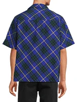 Checked Equestrian Knight Cotton Camp Shirt