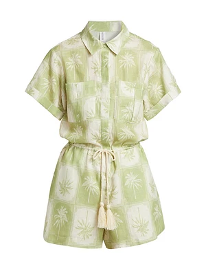 Paradiso Palm Linen Romper