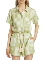 Paradiso Palm Linen Romper