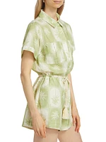 Paradiso Palm Linen Romper