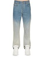 Released Hem Gradient Straight-Leg Jeans