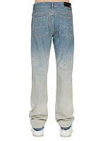 Released Hem Gradient Straight-Leg Jeans