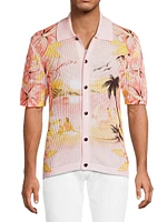 Resort Club Crotchet Short-Sleeve Shirt