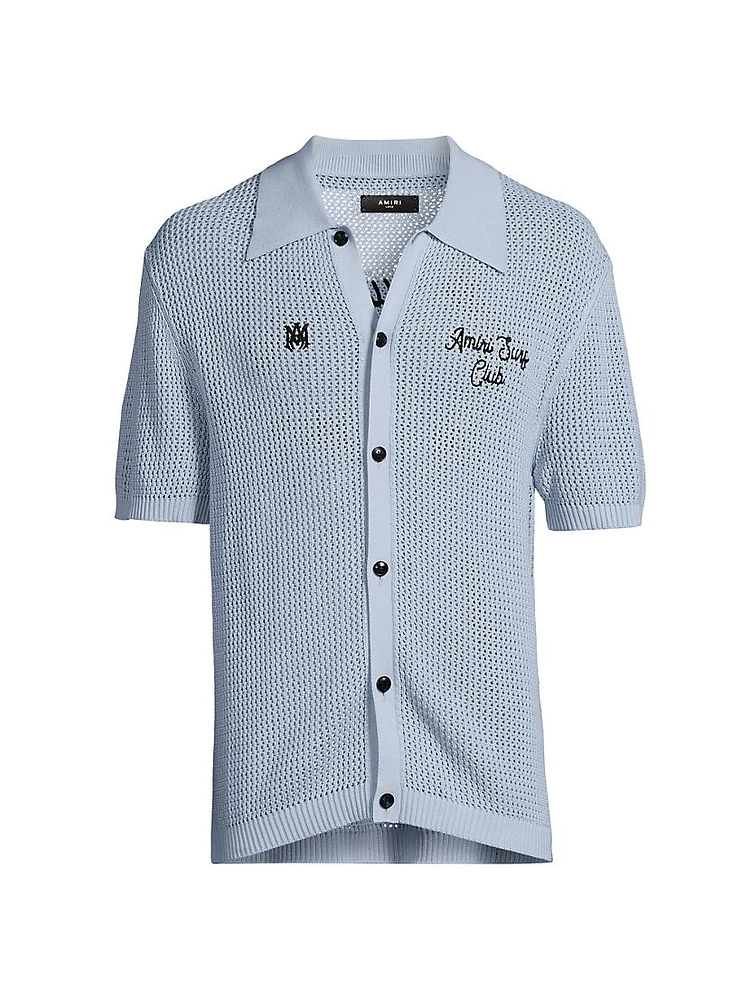 Amiri Surf Club Crotchet Short-Sleeve Shirt