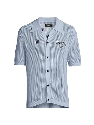 Amiri Surf Club Crotchet Short-Sleeve Shirt