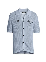 Amiri Surf Club Crotchet Short-Sleeve Shirt