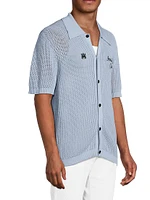 Amiri Surf Club Crotchet Short-Sleeve Shirt