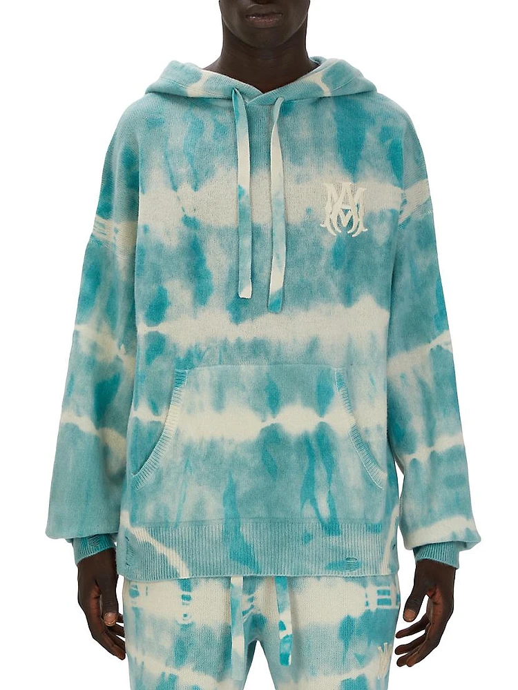 MA Tie-Dye Cashmere Knit Hoodie