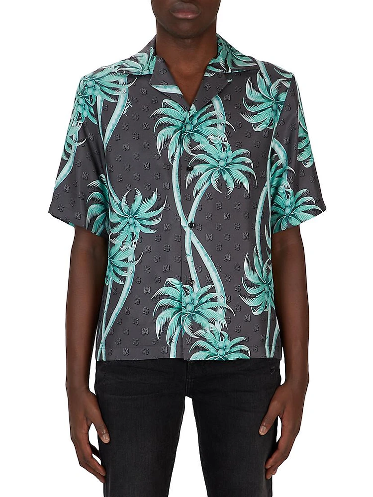 Palm Silk Bowling Shirt