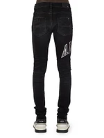 Varsity Logo Repair Skinny Jeans