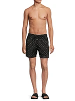 MA Paisley Drawstring Swim Trunks