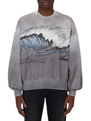 Vintage Wave Oversized Sweatshirt