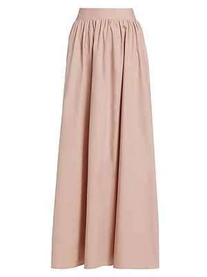 Cotton Poplin Maxi Skirt