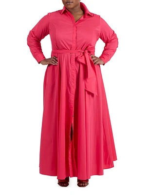 Poplin Maxi Shirtdress