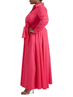 Poplin Maxi Shirtdress