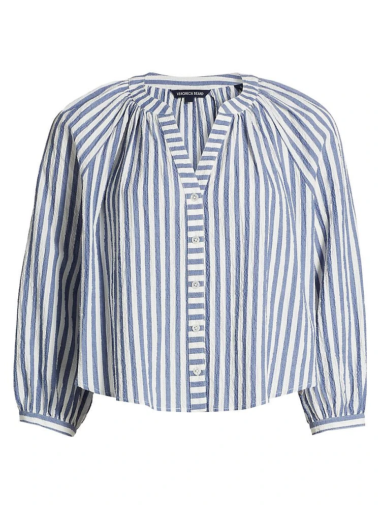 Judith Striped Cotton Blouse