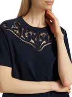 Monty Geometric Lace T-Shirt