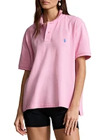 Basic Cotton Embroidered Logo Polo Shirt