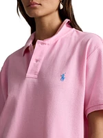 Basic Cotton Embroidered Logo Polo Shirt