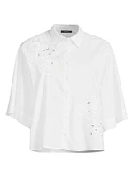 Embroidered Cotton Poplin Shirt