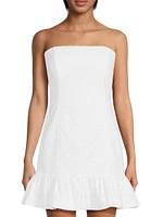 Adorie Eyelet Strapless Minidress