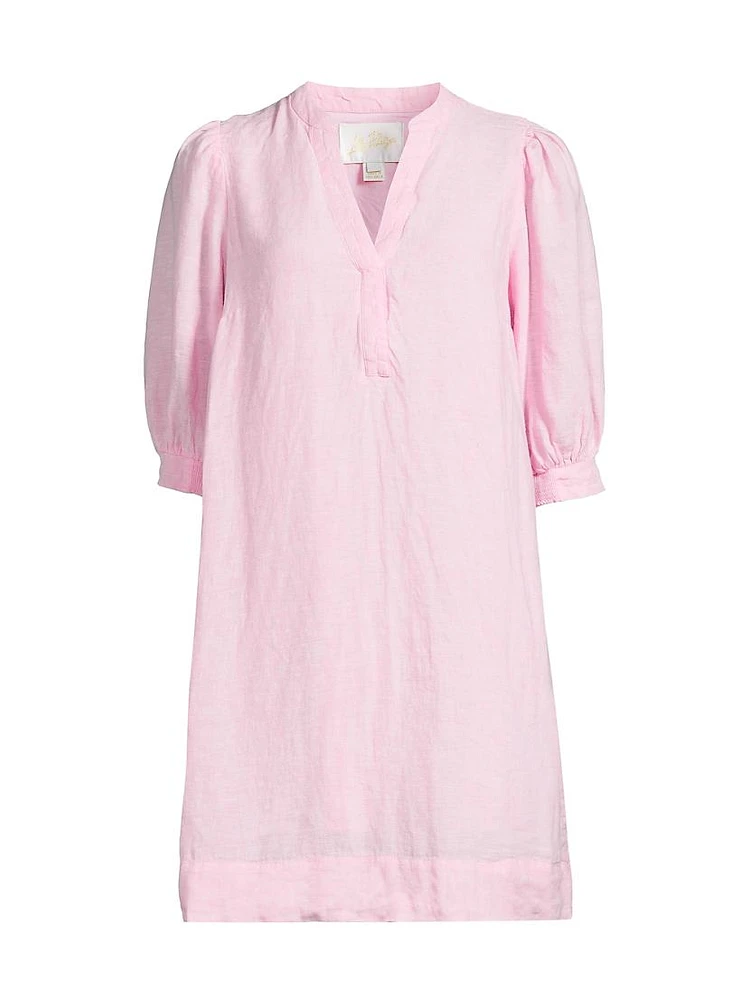 Mialeigh Linen Popover Dress