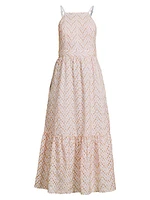 Charlese Eyelet Back Tie Maxi Dress