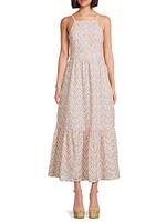 Charlese Eyelet Back Tie Maxi Dress