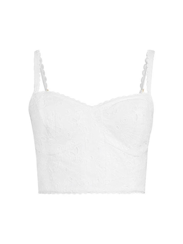 Winslow Seashell Eyelet Crop Top