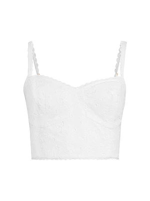 Winslow Seashell Eyelet Crop Top