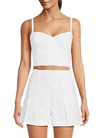 Winslow Seashell Eyelet Crop Top