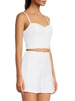 Winslow Seashell Eyelet Crop Top