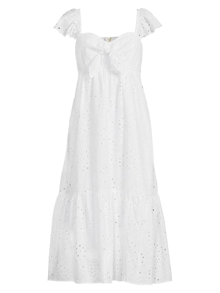 Lantana Eyelet Midi-Dress