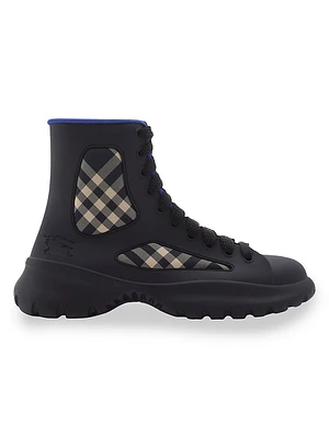 Boulder Check Lace-Up Boots