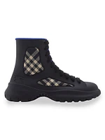 Boulder Check Lace-Up Boots