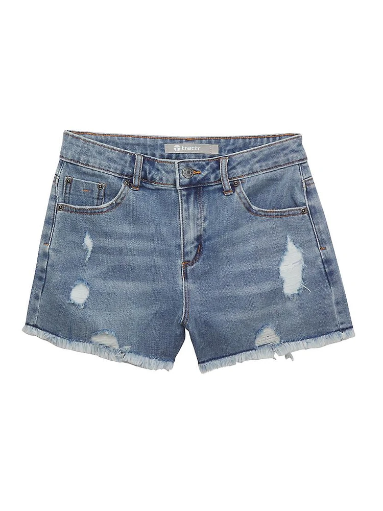 Girl's Weekender Distressed Denim Shorts