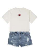 Girl's Weekender Distressed Denim Shorts