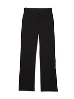 Girl's Ponte Stretch-Cotton Staight Pants