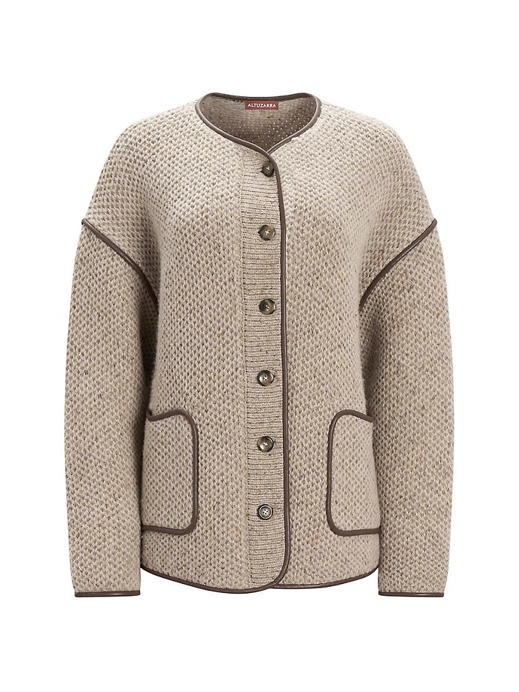 Medrano Wool-Blend Knit Jacket