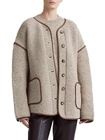 Medrano Wool-Blend Knit Jacket