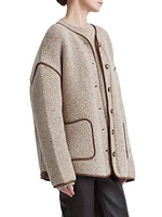 Medrano Wool-Blend Knit Jacket