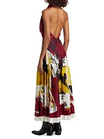 Carole Silk Abstract Maxi Dress