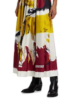 Carole Silk Abstract Maxi Dress