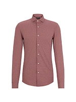 Slim-Fit Shirt Printed Performance-Stretch Fabric